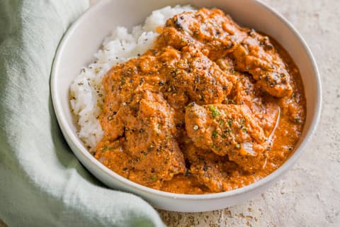 Butter chicken in a creamy tomato sauce