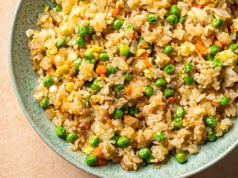Egg fried rice with vegetables